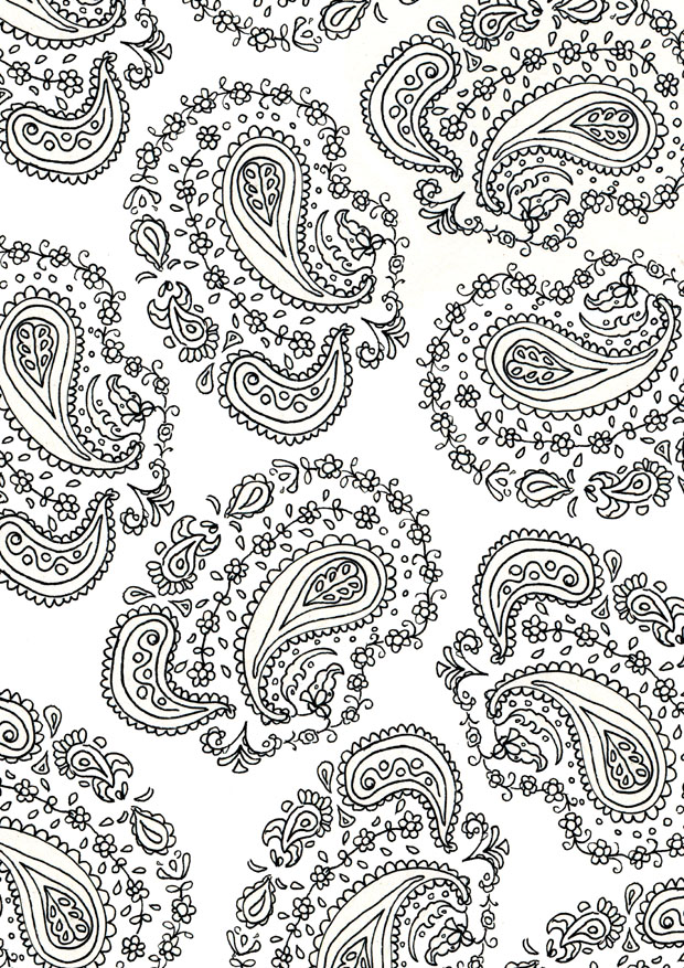 Hand Drawn Paisley Wallpaper | Luxe Walls - Removable Wallpapers