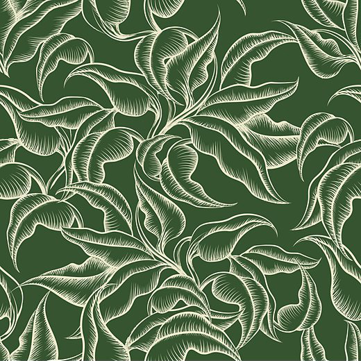 Vintage Leaves Patterned Wallpaper | Luxe Walls - Removable Wallpapers