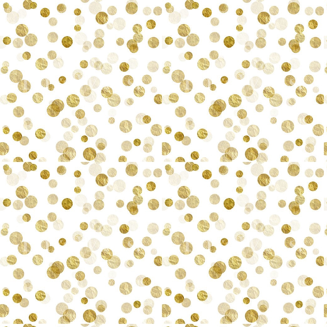 Gold On White Dots Wallpaper | Luxe Walls - Removable Wallpapers