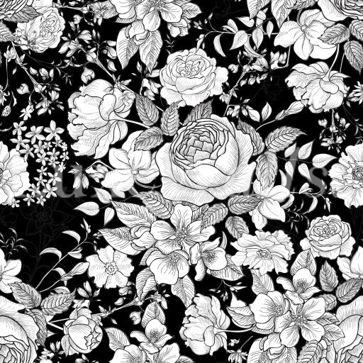Download Gambar Wallpaper Black and White Flowers terbaru 2020