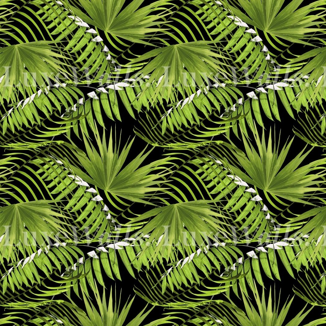Tropical Palms on Black Wallpaper | Luxe Walls - Removable Wallpapers