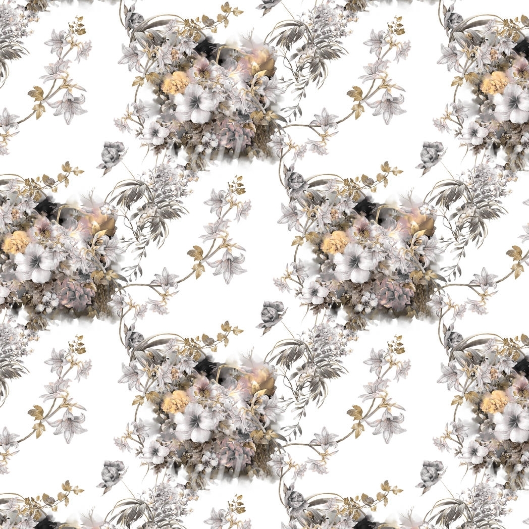 Muted Floral Bouquet Wallpaper | Luxe Walls - Removable Wallpapers