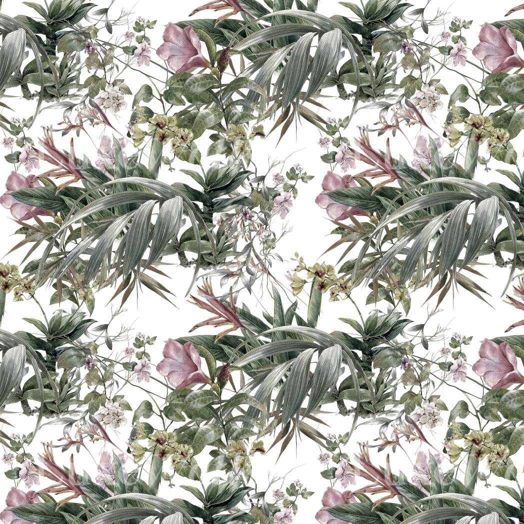 Leafy Orchid Bouquet Wallpaper - Shop Now at Luxe Walls