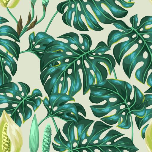 Monstera Leaf Wallpaper | Luxe Walls - Removable Wallpapers