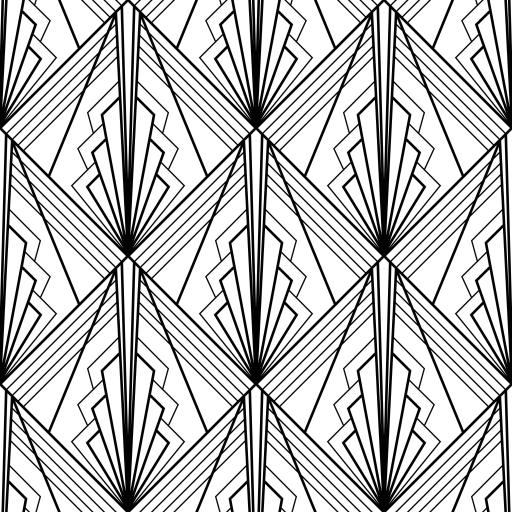 Black and White Art Deco Wallpaper | Luxe Walls - Removable Wallpapers