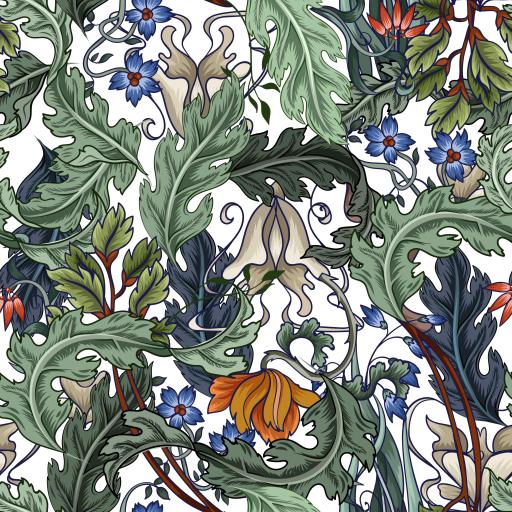 Art Deco Floral Wallpaper | Luxe Walls - Removable Wallpapers