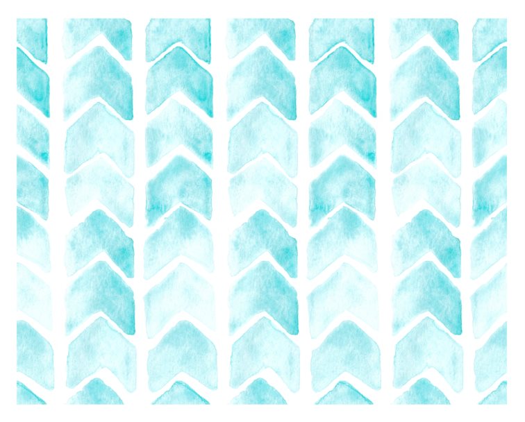 Teal Watercolor Arrows Wallpaper | Luxe Walls - Removable Wallpapers