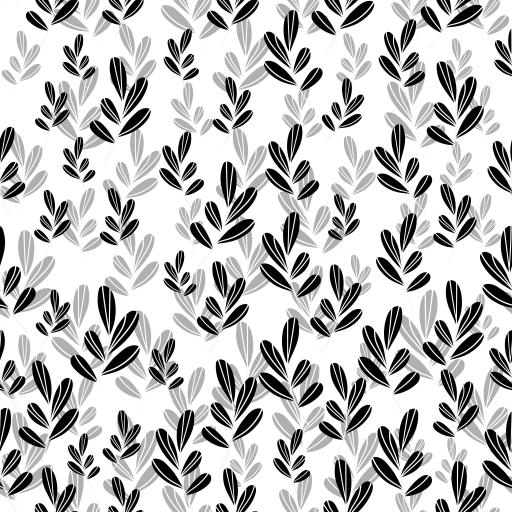 Black Leaves on White Wallpaper | Luxe Walls - Removable Wallpapers