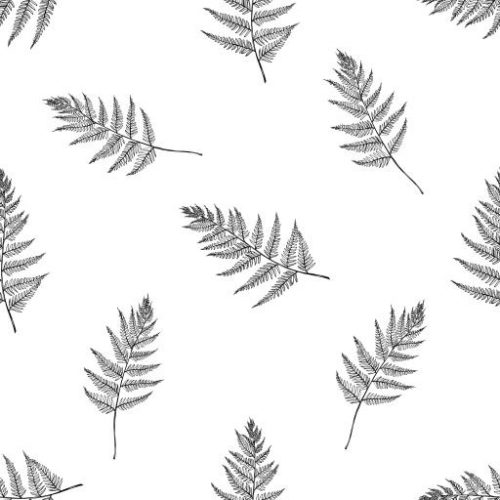 Fern on White Wallpaper | Luxe Walls - Removable Wallpapers