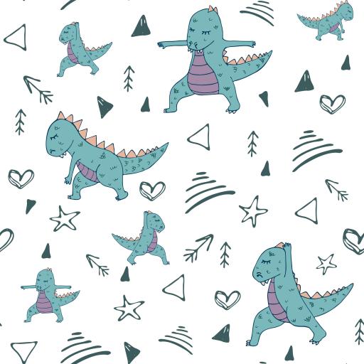 Rasch Rasch Bambino Dinosaurs Wallpaper Childrens Room Nursery Dino T Rex  Blue | craft-ivf.com